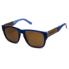 דגם Caribbean - משקפי שמש מאצטט כחול בשילוב עץ איכותי בעבודת יד - Mr. Woodini