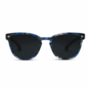 Oyster Aqua - משקפי שמש מאצטט בצבע כחול וזרועות עץ בצבע שחור בתוספת מתכת